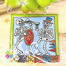 Compadres Borrachos Coaster Tile - Single Day of the Dead Coaster