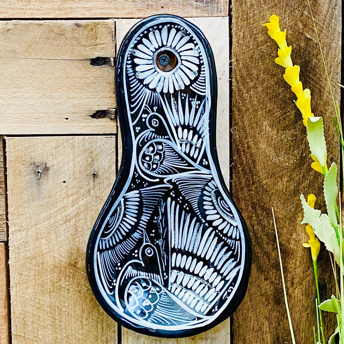 Flowers Hand Painted Spoon Rest