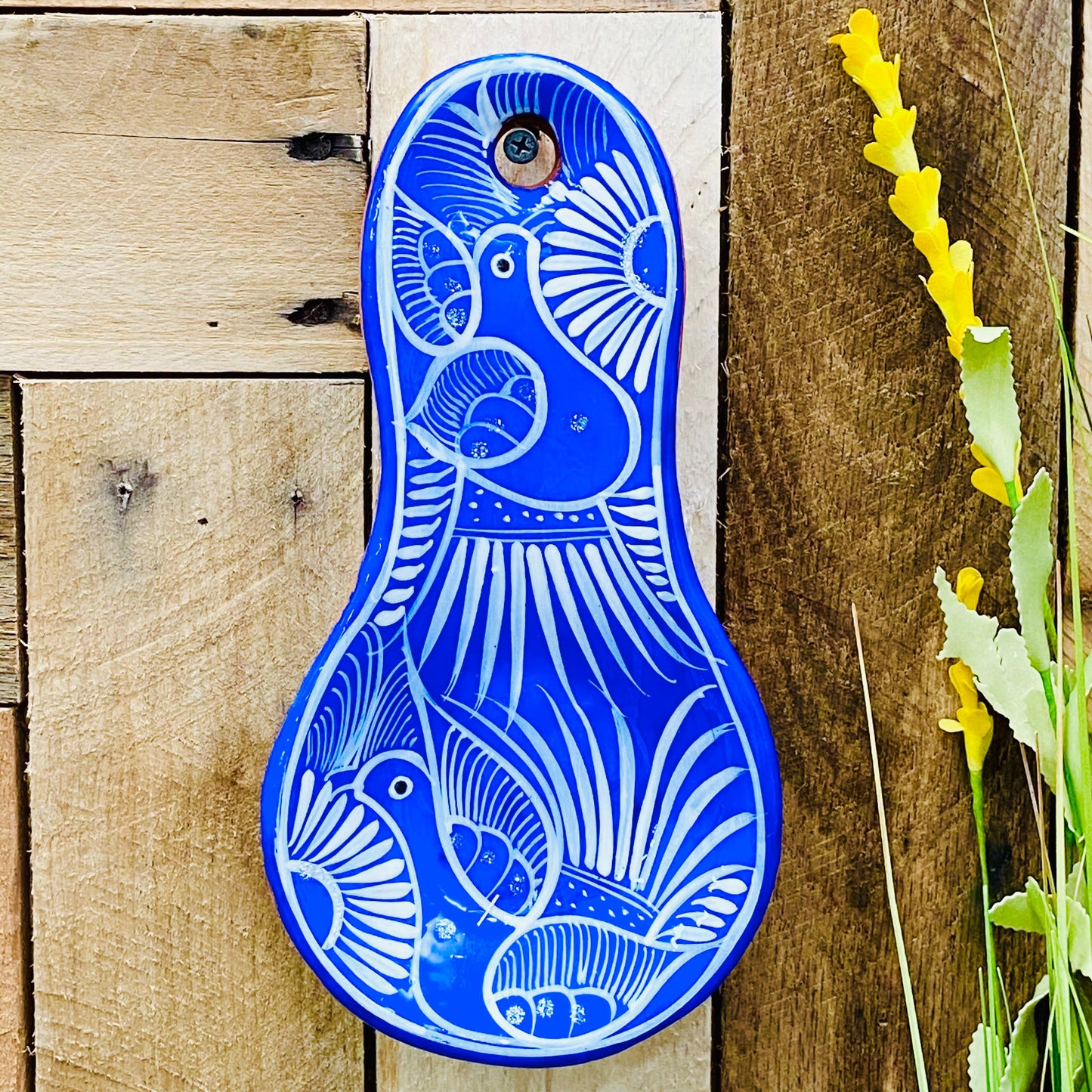 Flowers Hand Painted Spoon Rest