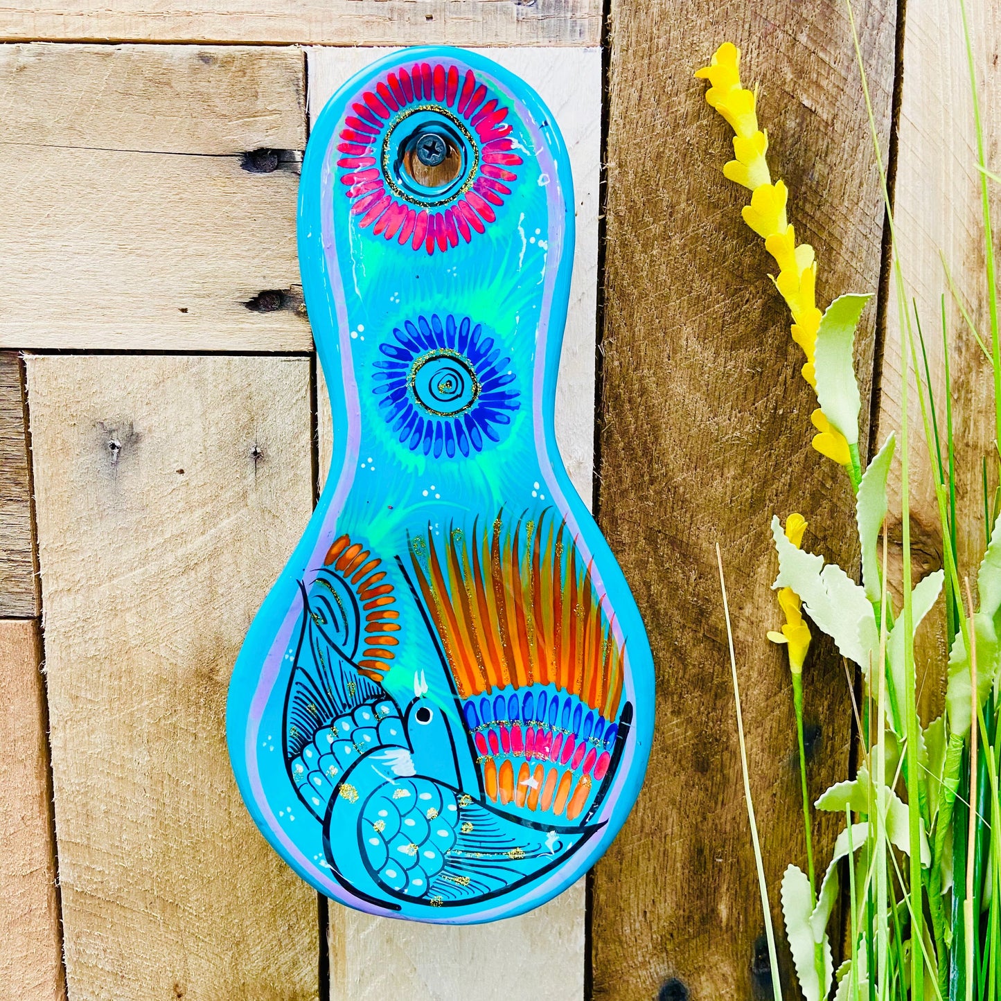 Flowers Hand Painted Spoon Rest