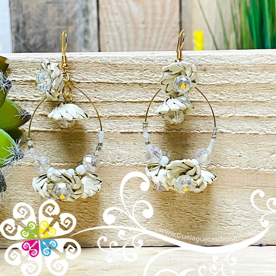 Petunia Hoops - Palm Earrings