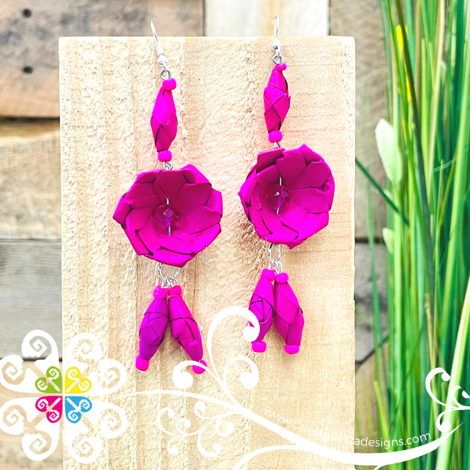 Blooming Rose Earrings - Palm Earrings