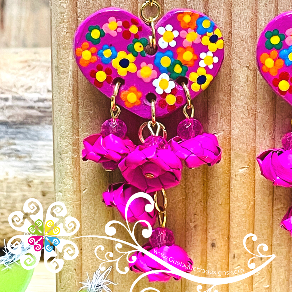 Floral Heart - Palm Earrings