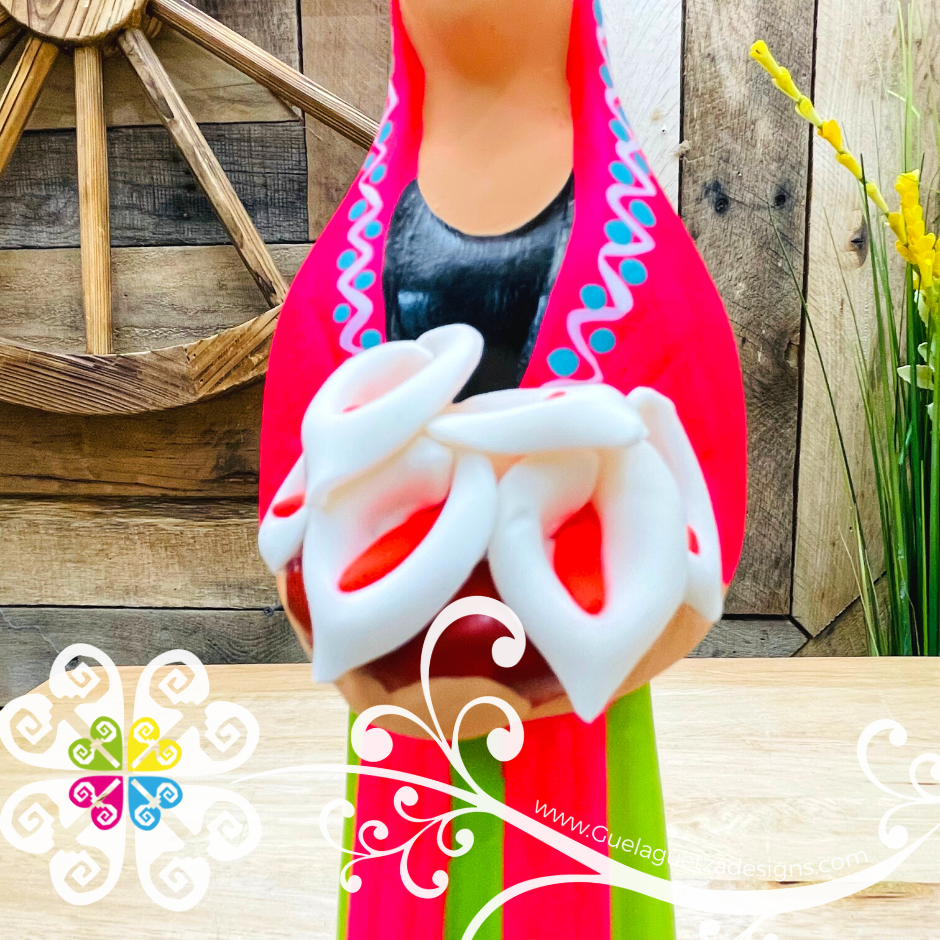 Small Flor Michoacana Doll - Ceramic Statue