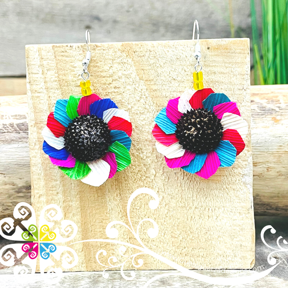 Flower Earrings - Corn Husk