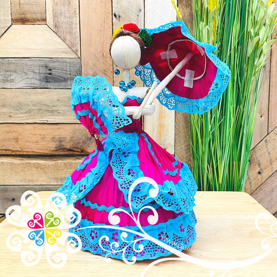 Frida Corn Husk Doll - Frida de Hoja de Maiz