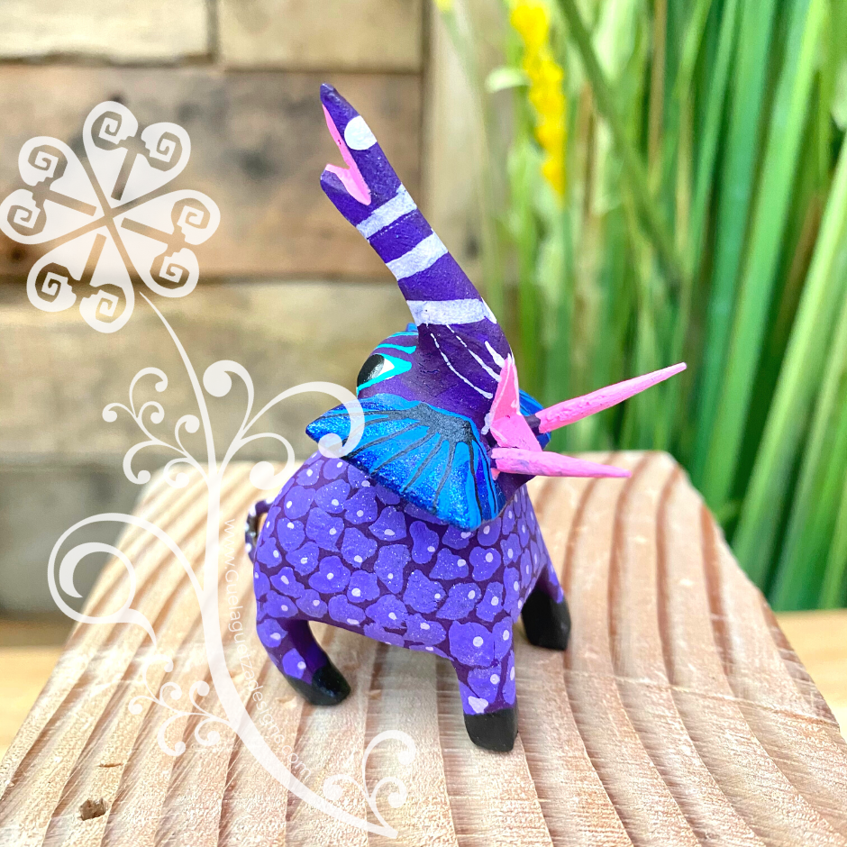 Mini Elephant Alebrije Handcarve Wood Decoration Figure