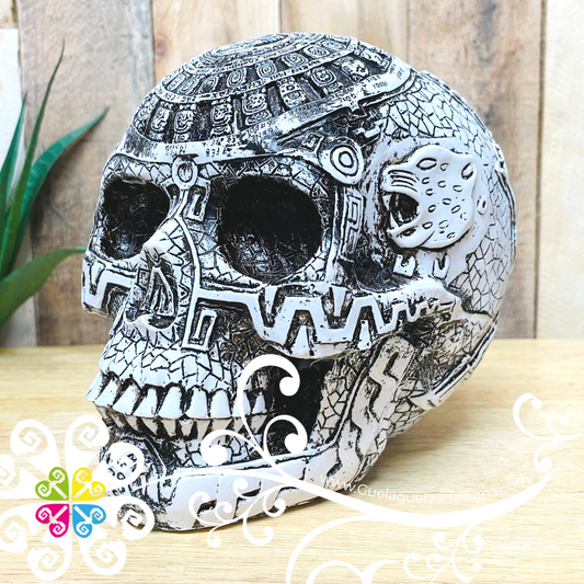 Large Maya- Artisan Day of Dead Resin Skull