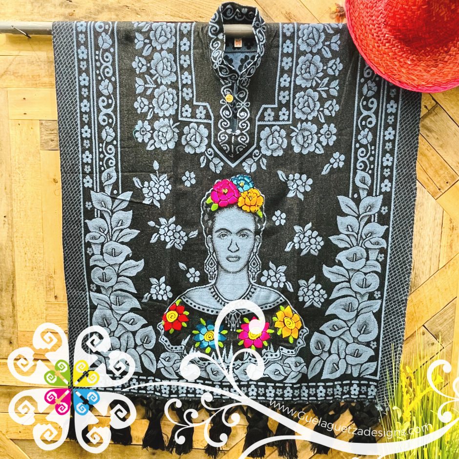 Frida Long Poncho - Gaban Bordado