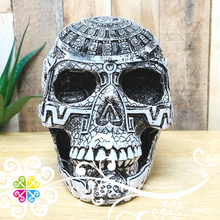 Large Maya- Artisan Day of Dead Resin Skull