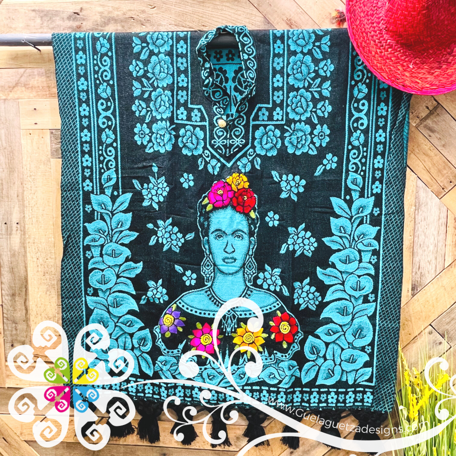 Frida Long Poncho - Gaban Bordado