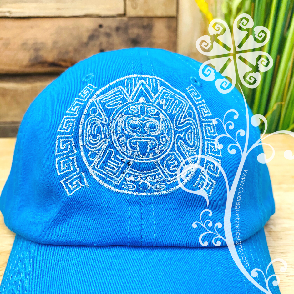 Aztec Calendar Embroider Cap