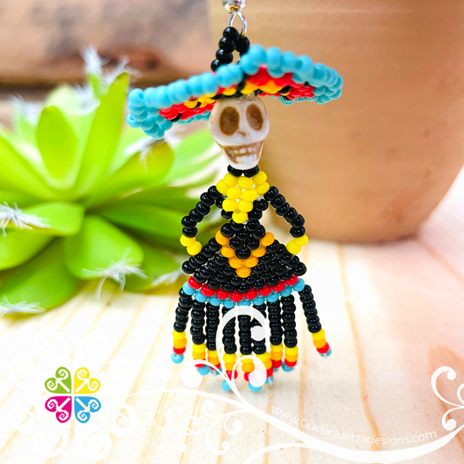 Beaded Dancing Catrina Earrings