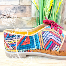 Multicolor Triangules - Loafers Artisan Leather Women Shoes