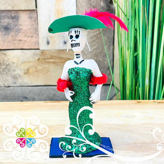 Green Little Clay Catrina - Catrina Brillantina