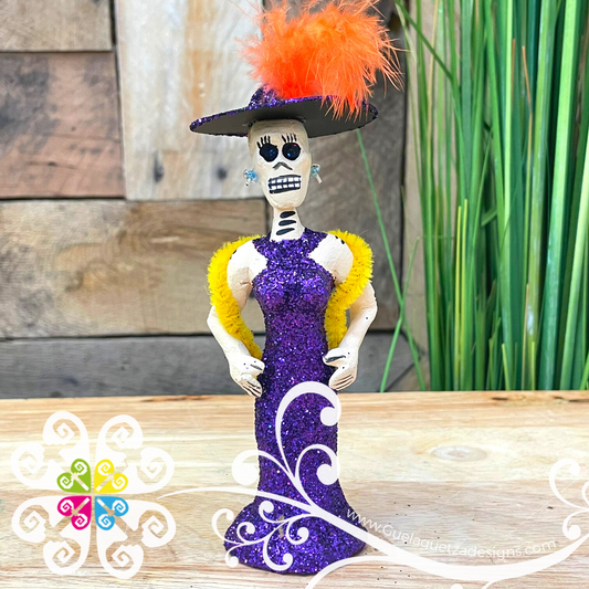 Purple Little Clay Catrina - Catrina Brillantina