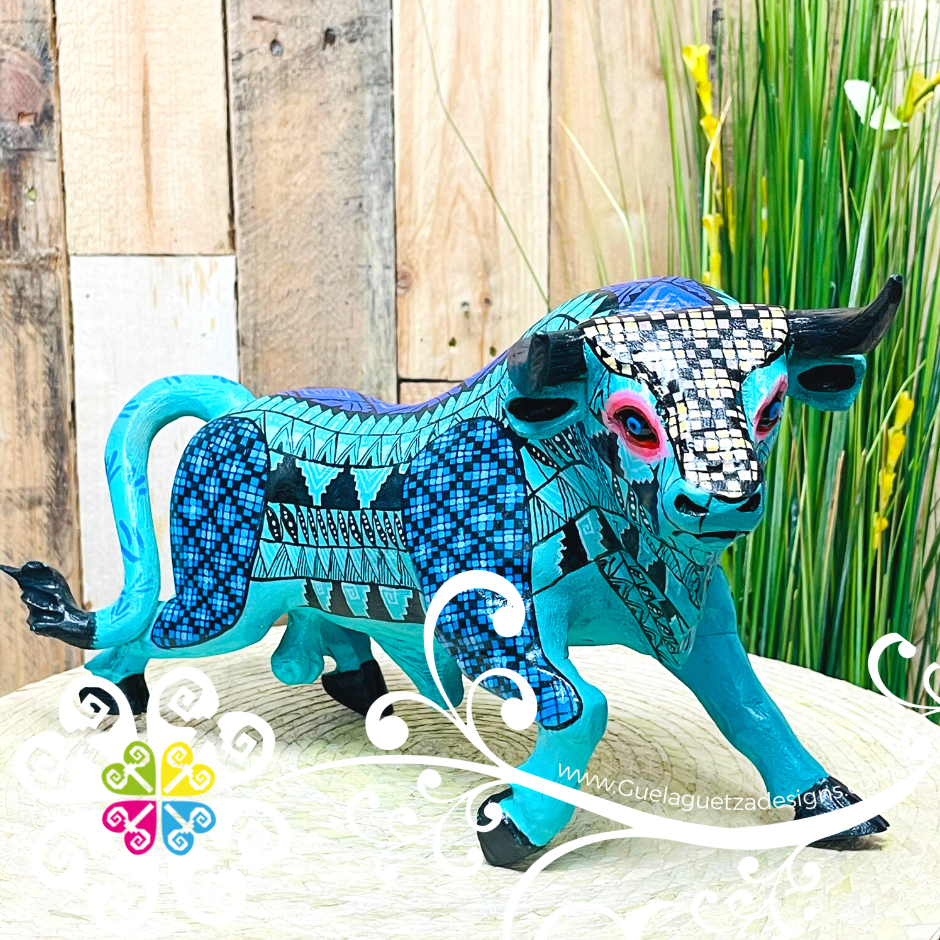 Large Bull Alebrije- Handcarve Wood Decoration Figure