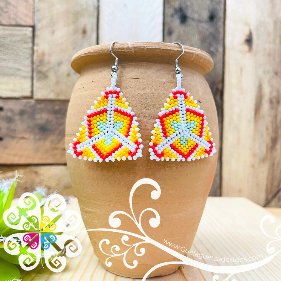 Beaded Triangular Earrings