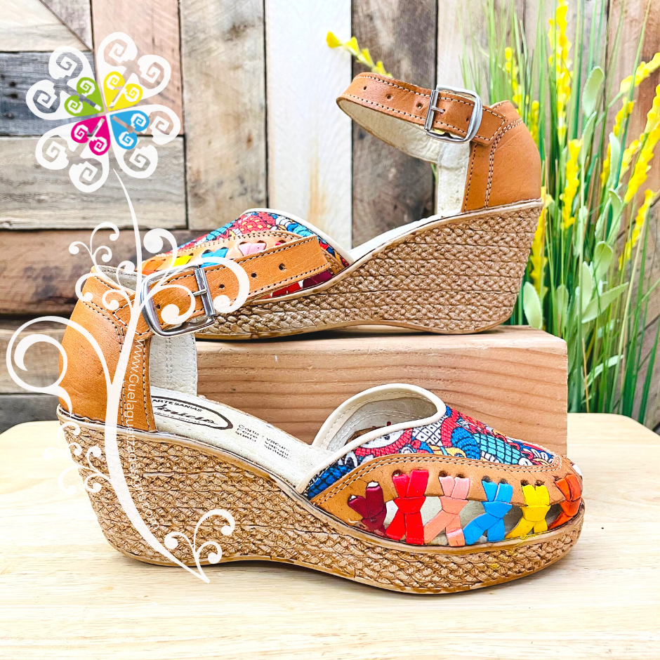 Natural Mandala Mosaic - Buckle Wedges Women Shoes