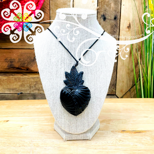 Corazon Fuego - Black Clay Jewelry