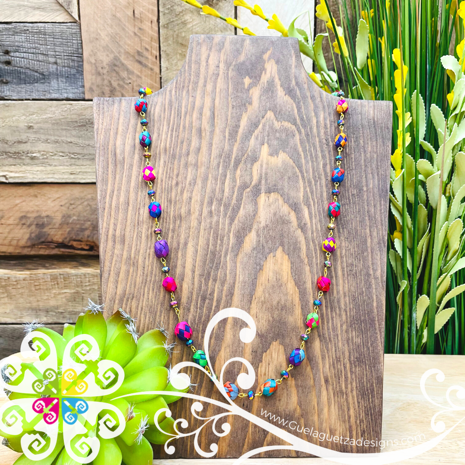 Sparky Multicolor Pearls - Palm Artisan Necklace