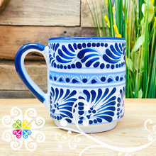 Set of 4 Blue Feathers - Talavera Mug