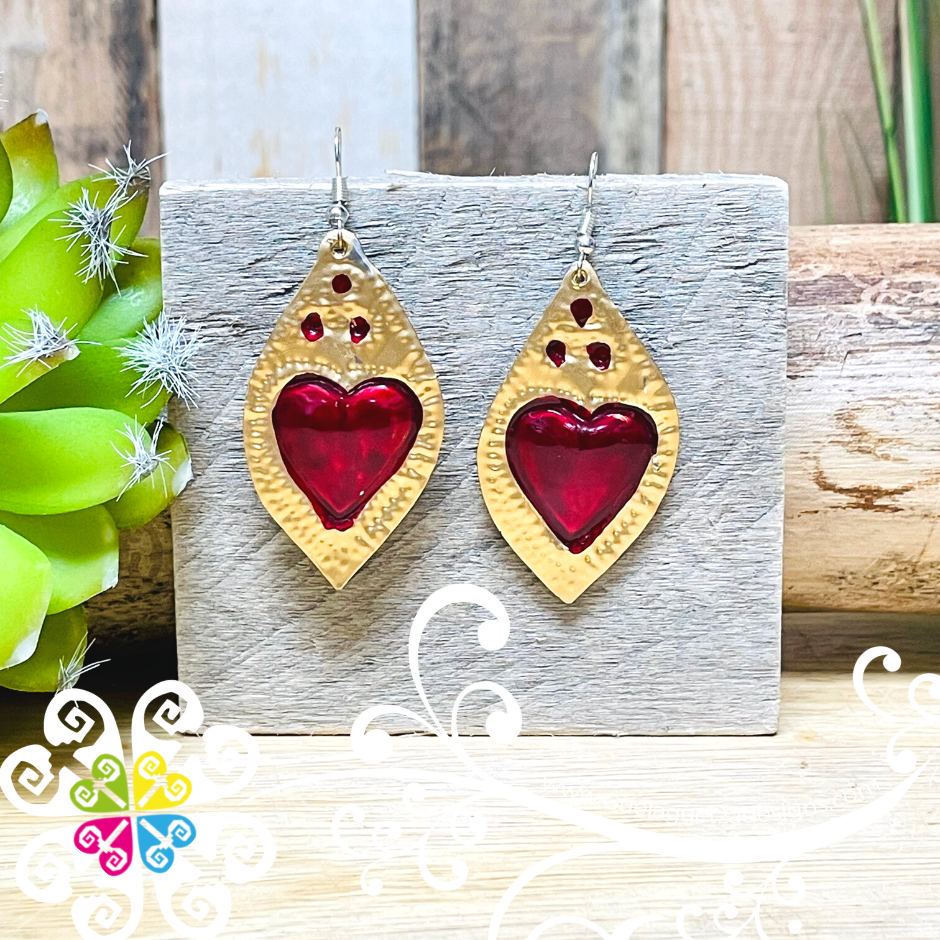 Colores Mini Hearts - Hojalata Earrings