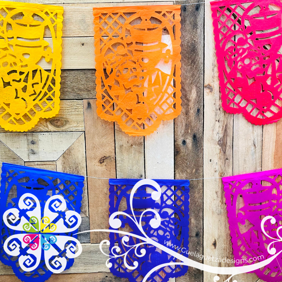 Large Couple Catrines Design- Papel Picado Banner