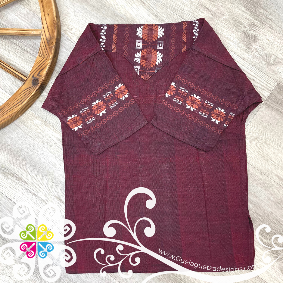 Maroon Guatemala Men Shirt