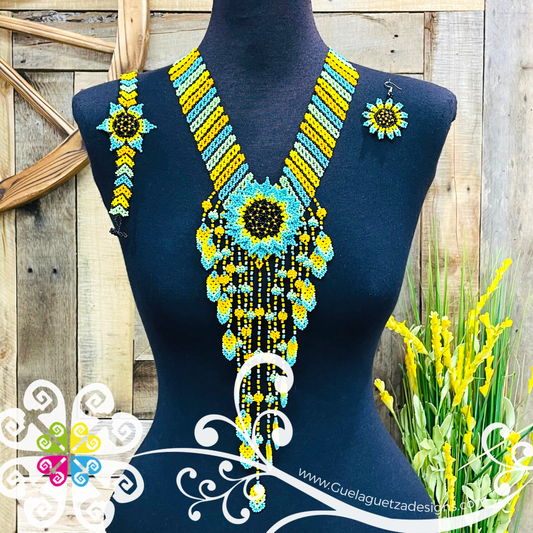 Sunflower V Style Beaded Set