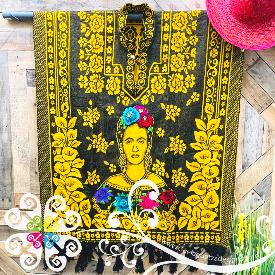 Frida Long Poncho - Gaban Bordado