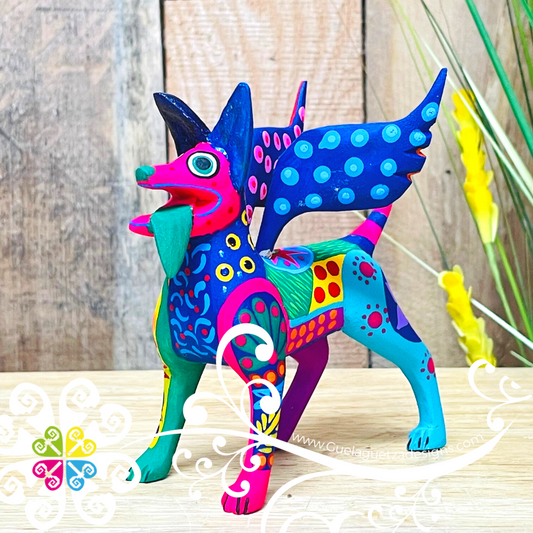 Medium Dante Dog Alebrije- Handcarve Wood Decoration Figure