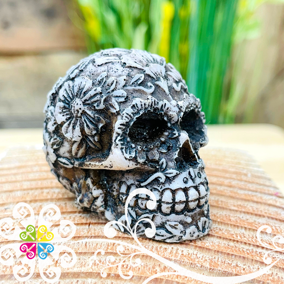 Extra Mini Flor- Artisan Day of Dead Resin Head