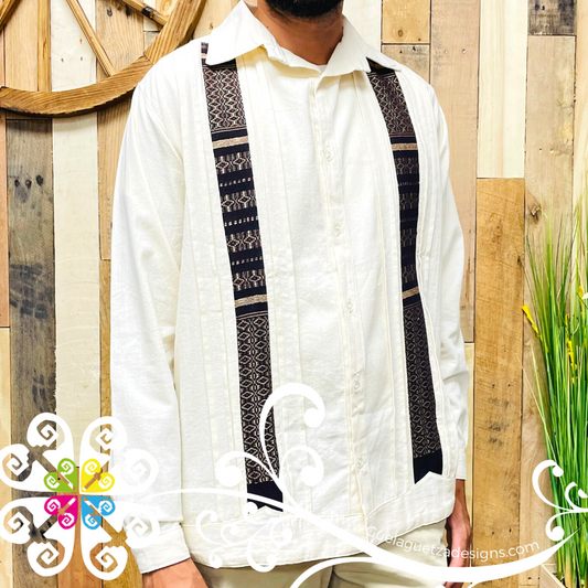 Small Long Sleeve Pedal Loom Guayabera - Guayabera Manta