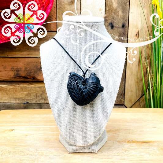 Beating Heart - Black Clay Jewelry