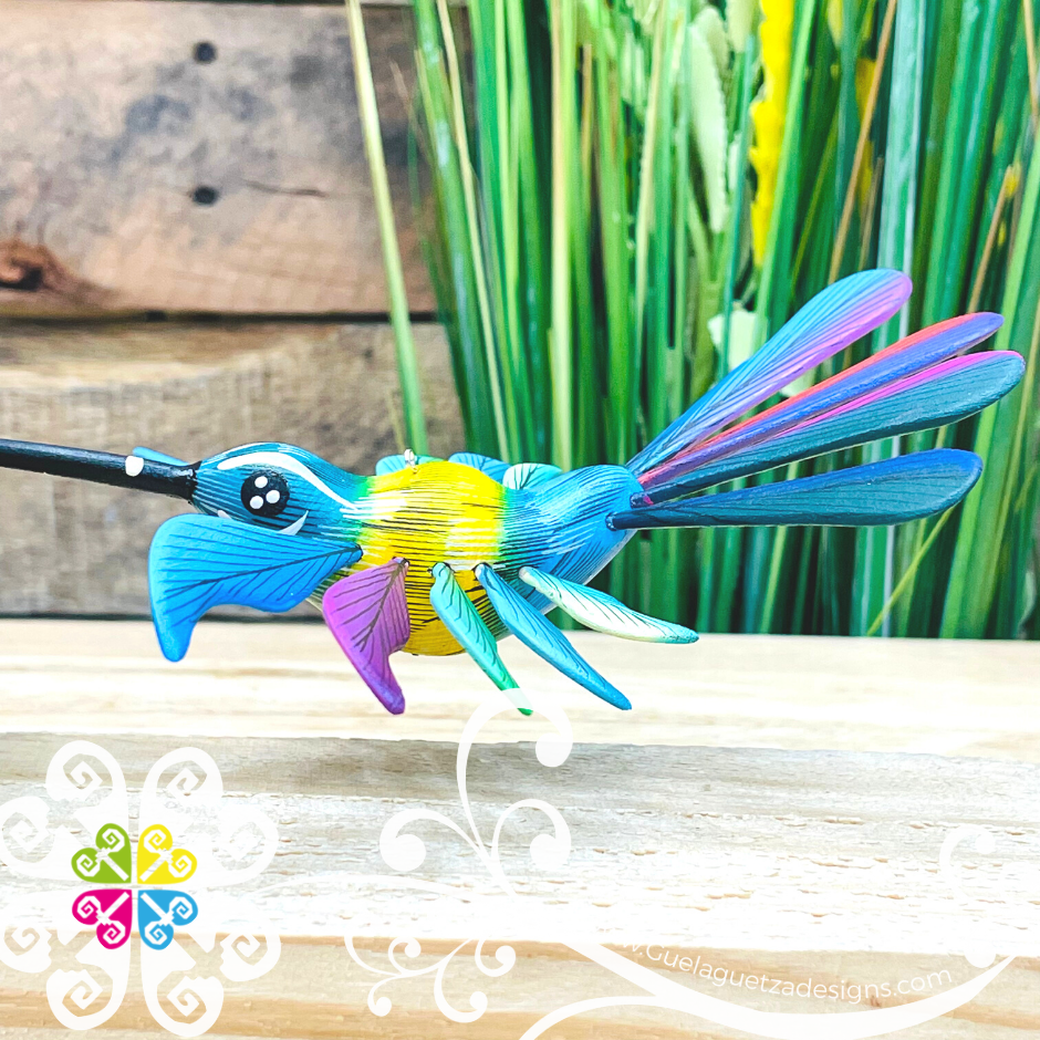 Medium Hummingbird Alebrije- Handcarve Wood Decoration Figure