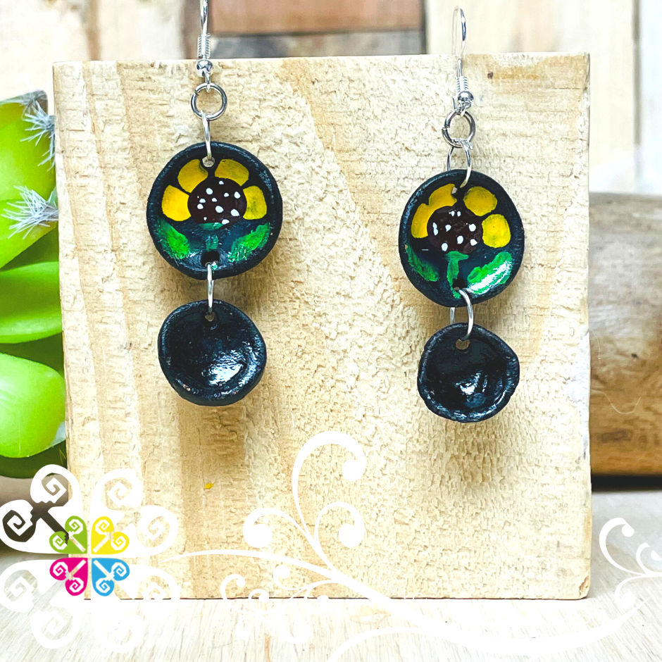 Sunflower Plate - Cocinita Clay Earrings