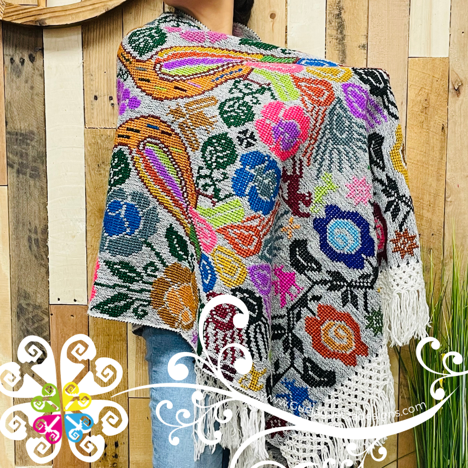 Full Embroider  Scarf - Rebozo Bordado