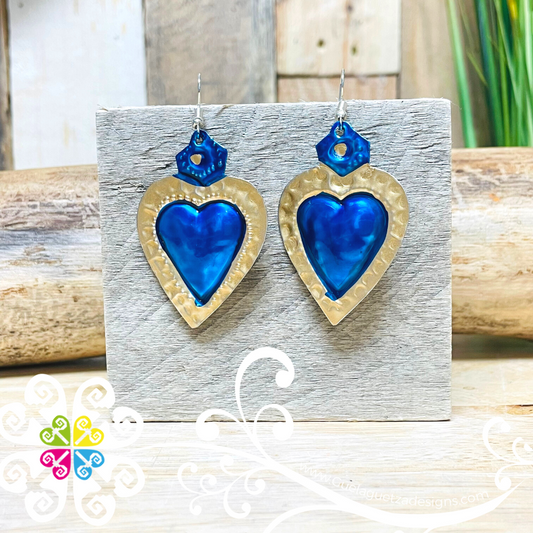 Colores Mini Hearts - Hojalata Earrings