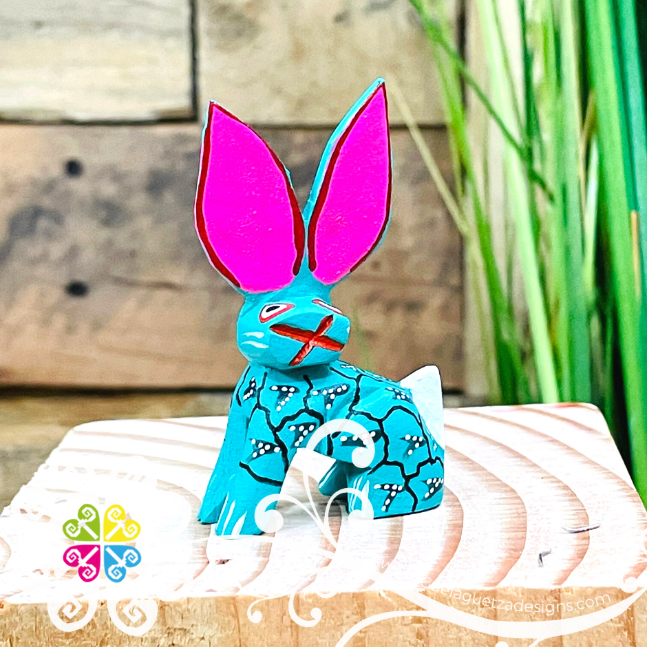 Mini Rabbit Alebrije Handcarve Wood Decoration Figure