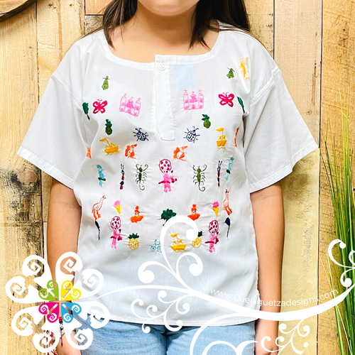 Sencilla Embroider Children Top  - Embroider Blouse