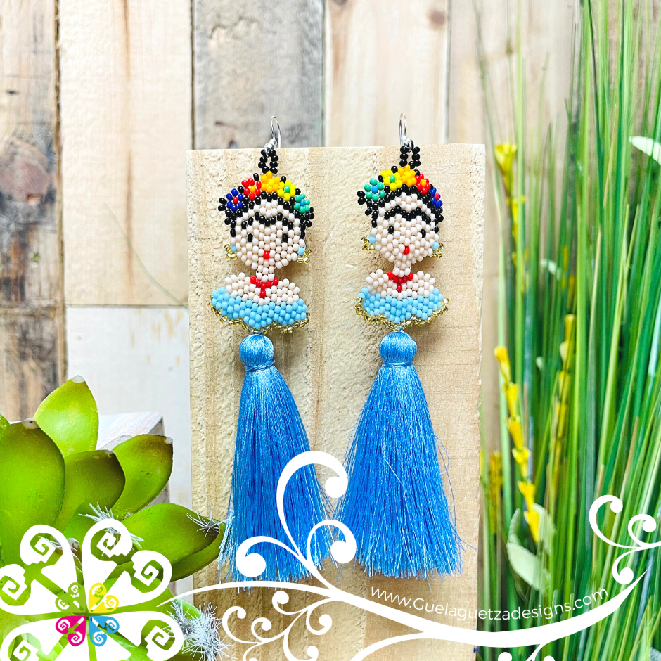 Single Tassel Beaded Frida Earrings