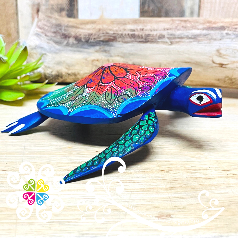 Large Turtle Alebrije- Handcarve Wood Decoration Figure