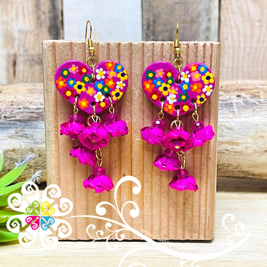 Floral Heart - Palm Earrings