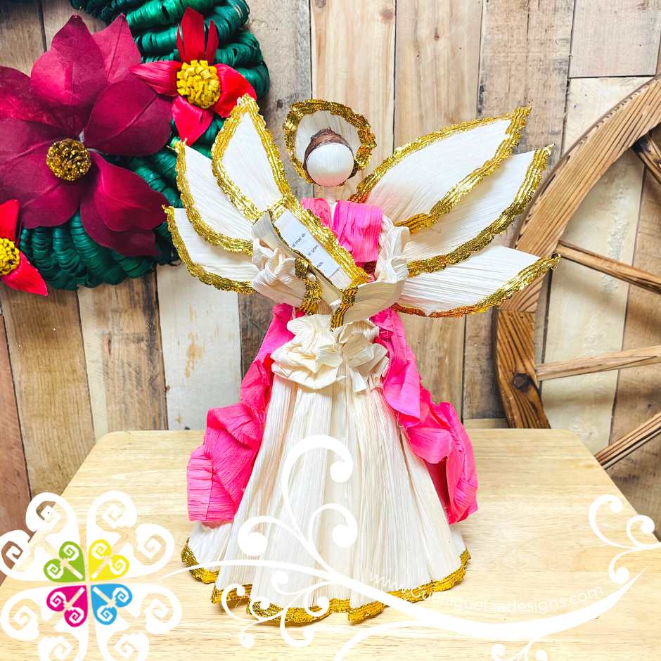 Large Angel Corn Husk Tree Topper