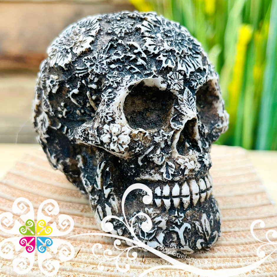 Mini Flor- Artisan Day of Dead Resin Head