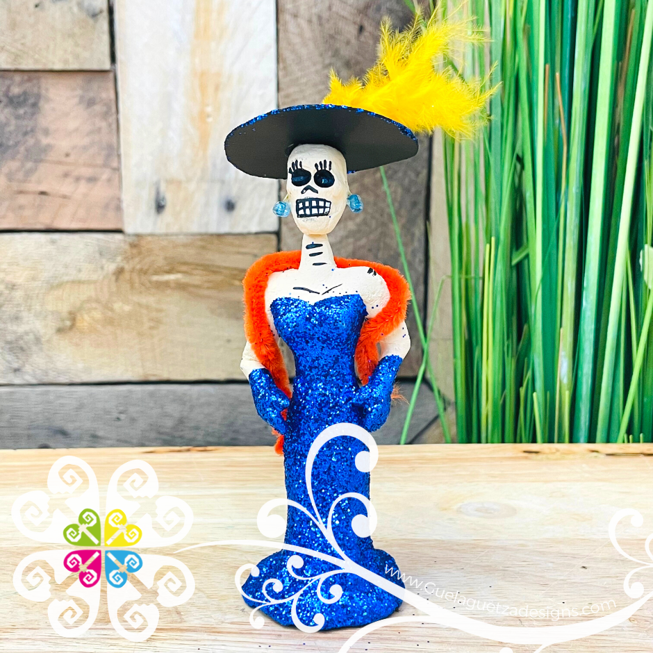 Royal Blue Little Clay Catrina - Catrina Brillantina