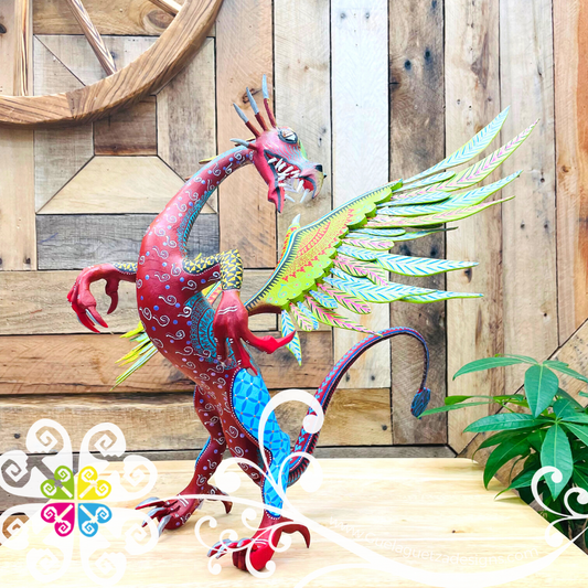 Extra Large Dragon Alebrije- Handcarve Wood Decoration Figure