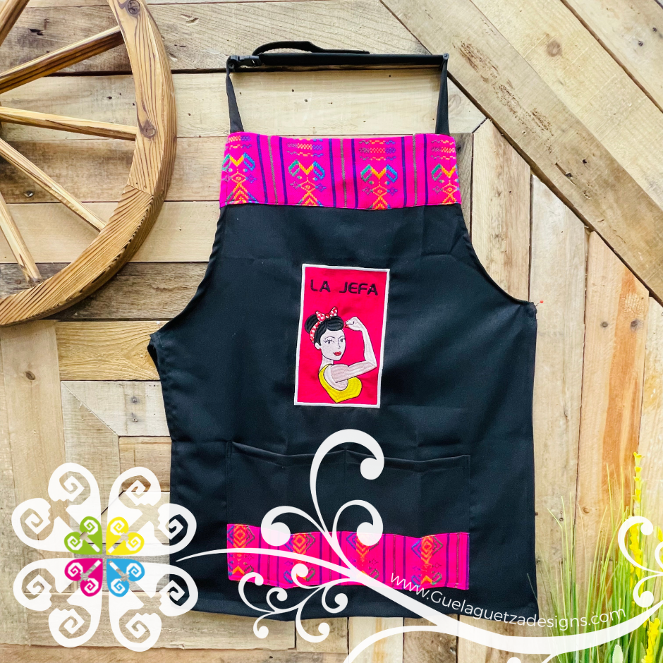 La Jefa Embroider Apron - Mandil Loteria