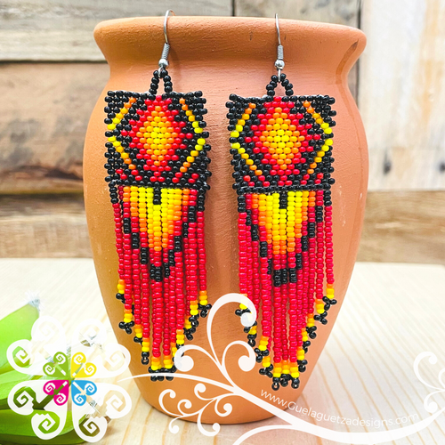 Cuadro Rhombus Beaded Earrings